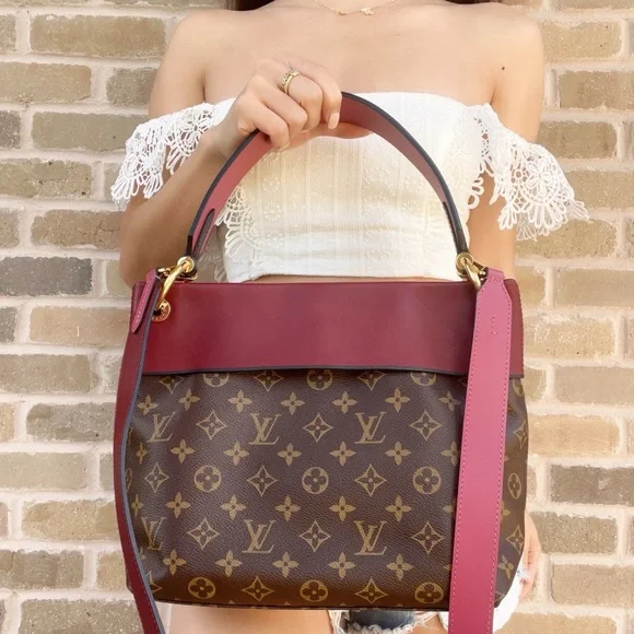SOLD 😭Louis Vuitton Monogram Tote Crossbody Brown Pink - Picture 4 of 15